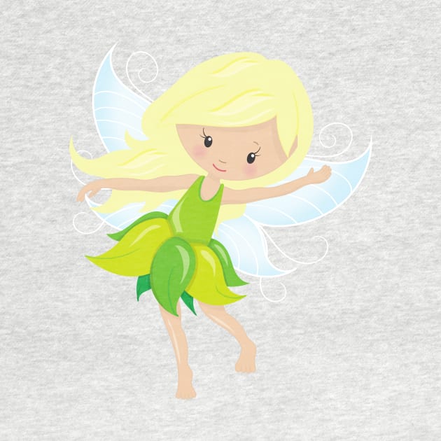 Cute Fairy, Blonde Hair, Magic Fairy, Forest Fairy by Jelena Dunčević